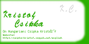kristof csipka business card